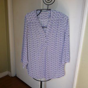 HALOGEN WOMEN ROLL TAB BLOUSE SZ S-M  NW